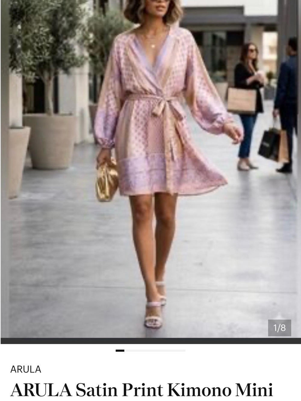 Arula Pink Patchwork Print Wrap Dress